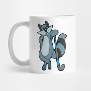 Racoon at Hockey with Hockey stick Mug